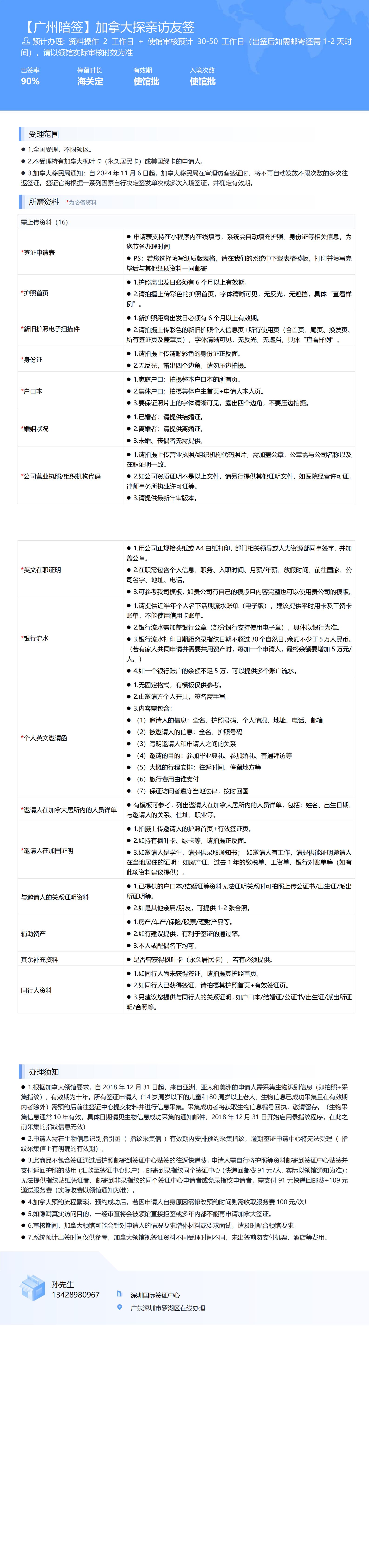 【廣州陪簽】加拿大探親訪友簽-辦簽資料-在職人員_00