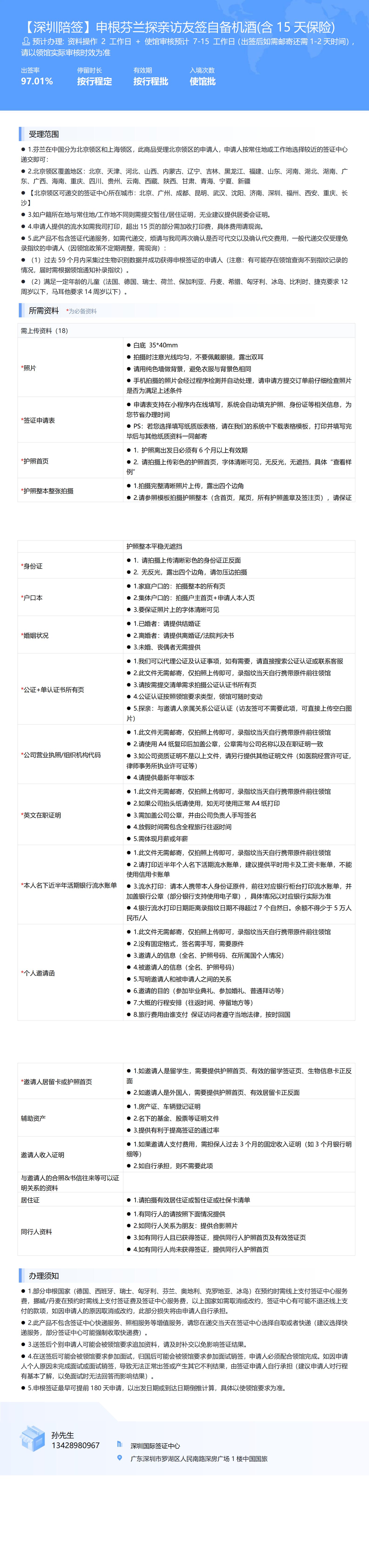 【深圳陪簽】申根芬蘭探親訪友簽自備機(jī)酒(含15天保險)-辦簽資料-在職人員_00